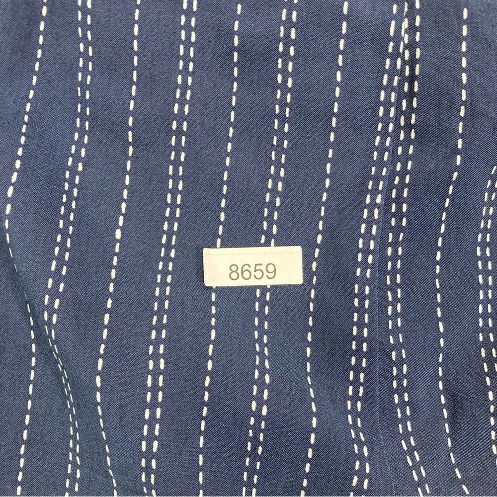 Melissa Paige Navy White Striped Pull-on Slim Leg Pants XL - Picture 8 of 8
